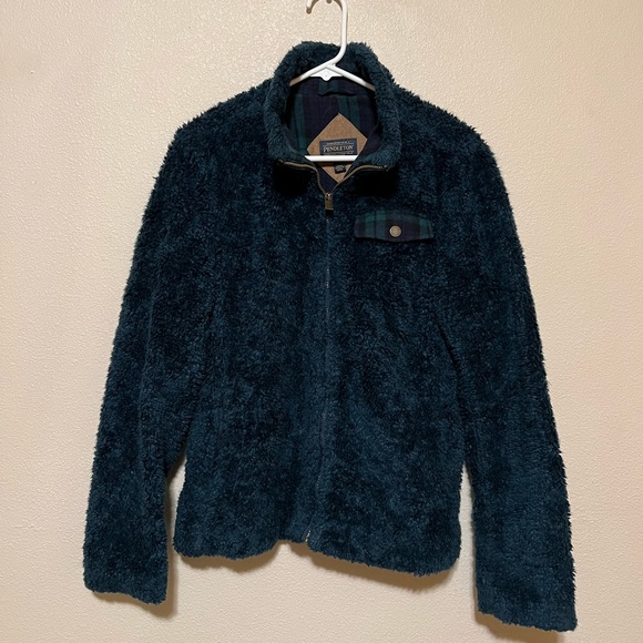 Pendleton Womens Fuzzy Zip Up Jacket - Picture 1 of 6